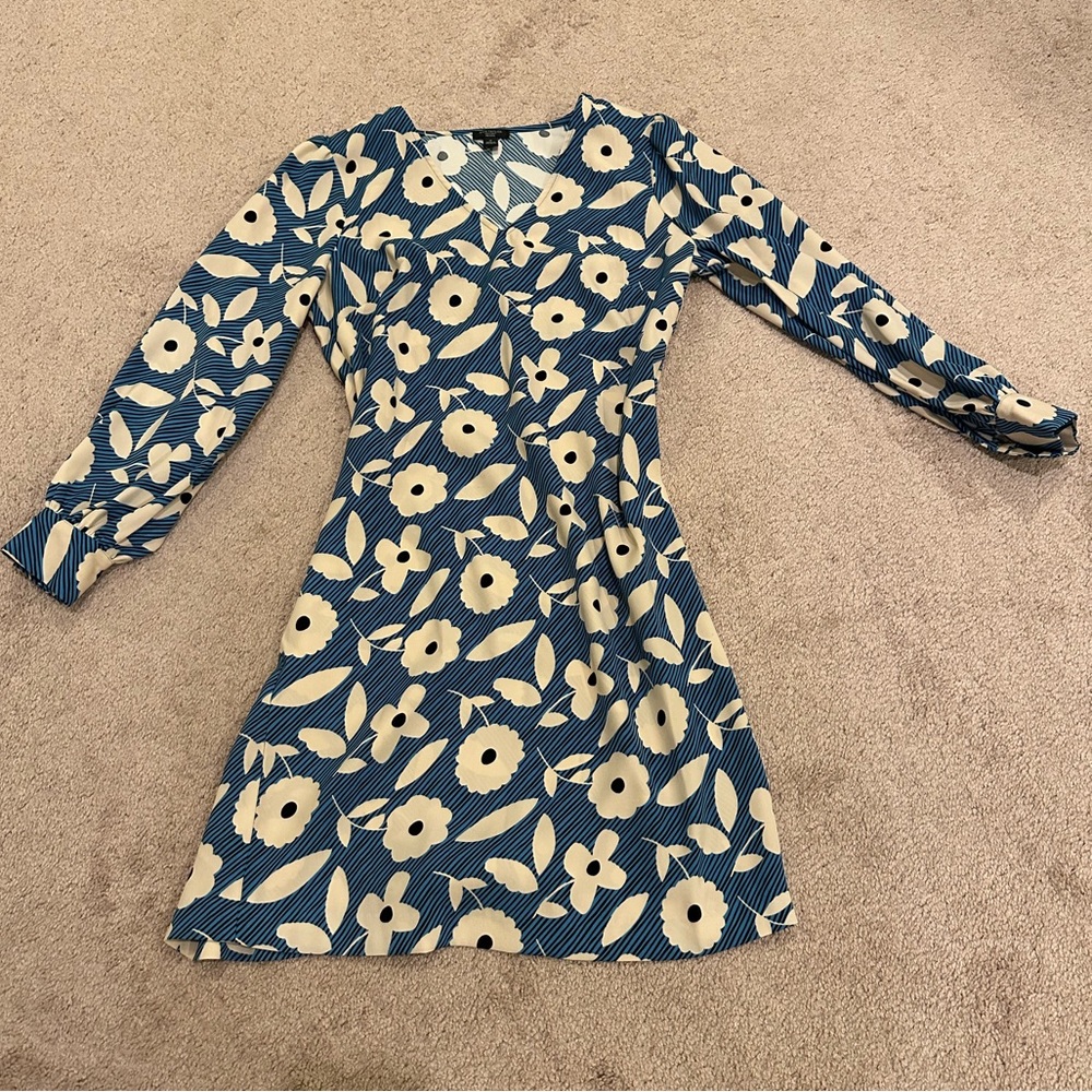 Blue and white dress Ann Taylor dress